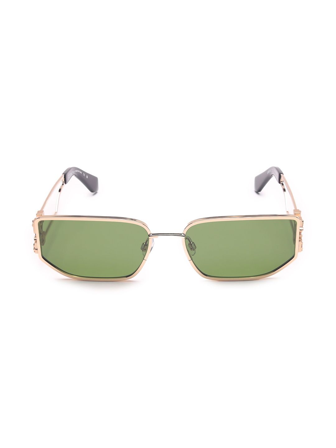 Off-White Unisex Green Lens & Gold-Toned Cateye Sunglasses with-image-13