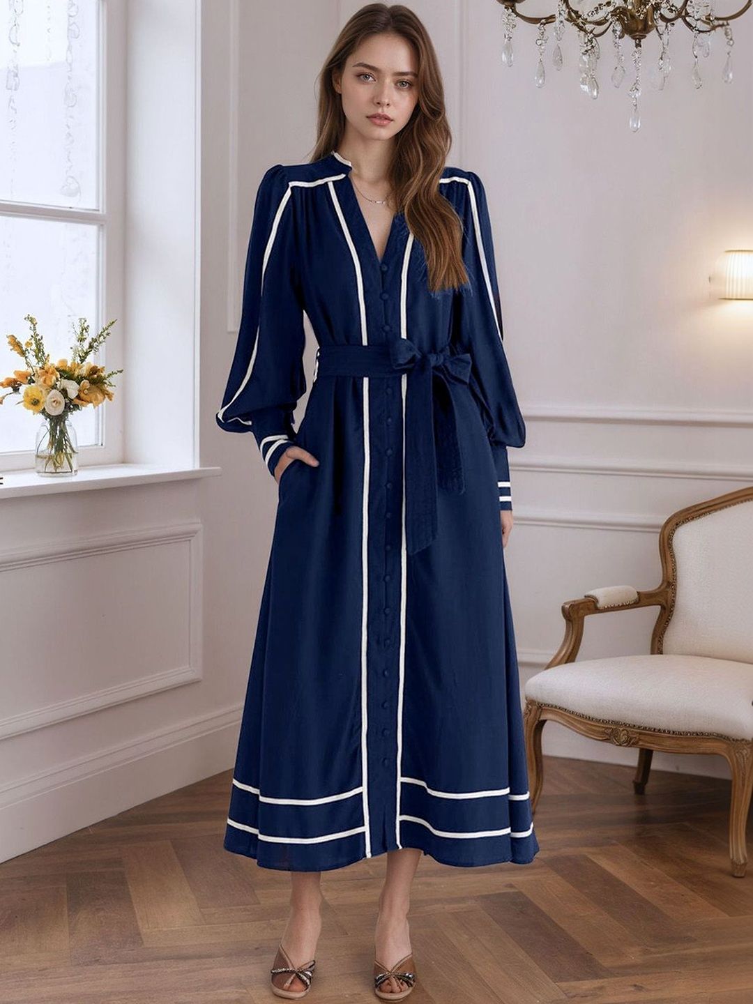 JC Mode Puff Sleeve A-Line Maxi Dress-picture-33