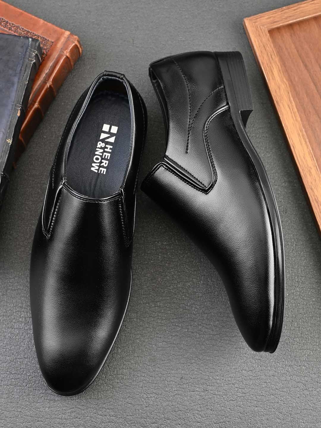 HERE&NOW Men Round Toe Formal Slip-Ons-picture-37