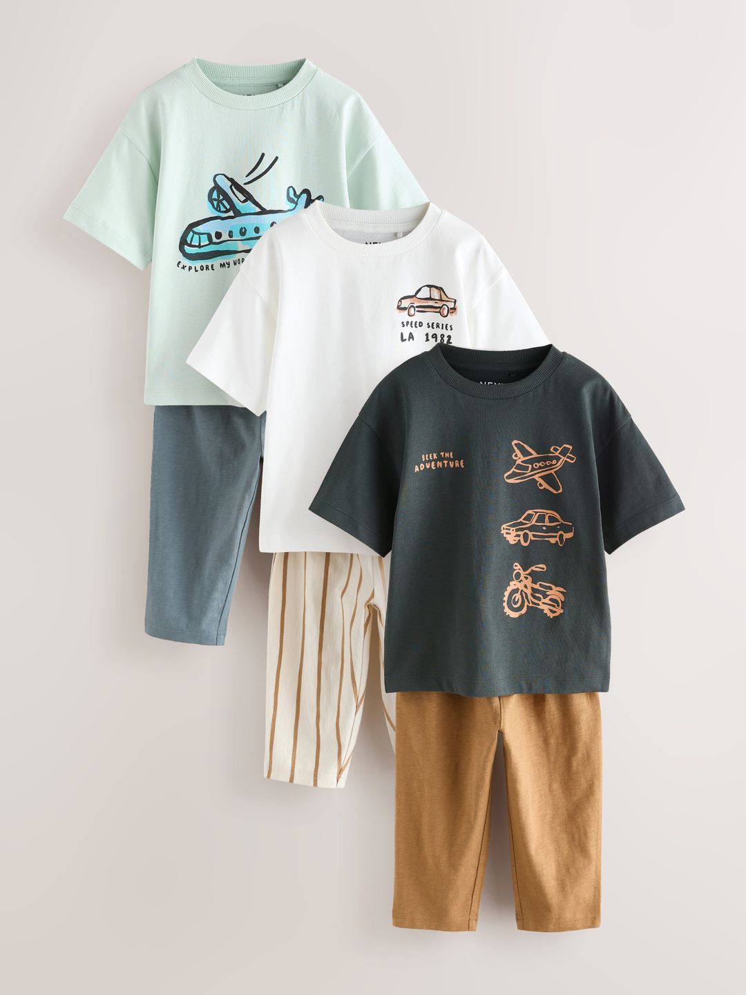 NEXT Boys Pack of 3 Pure Cotton Clothing Set