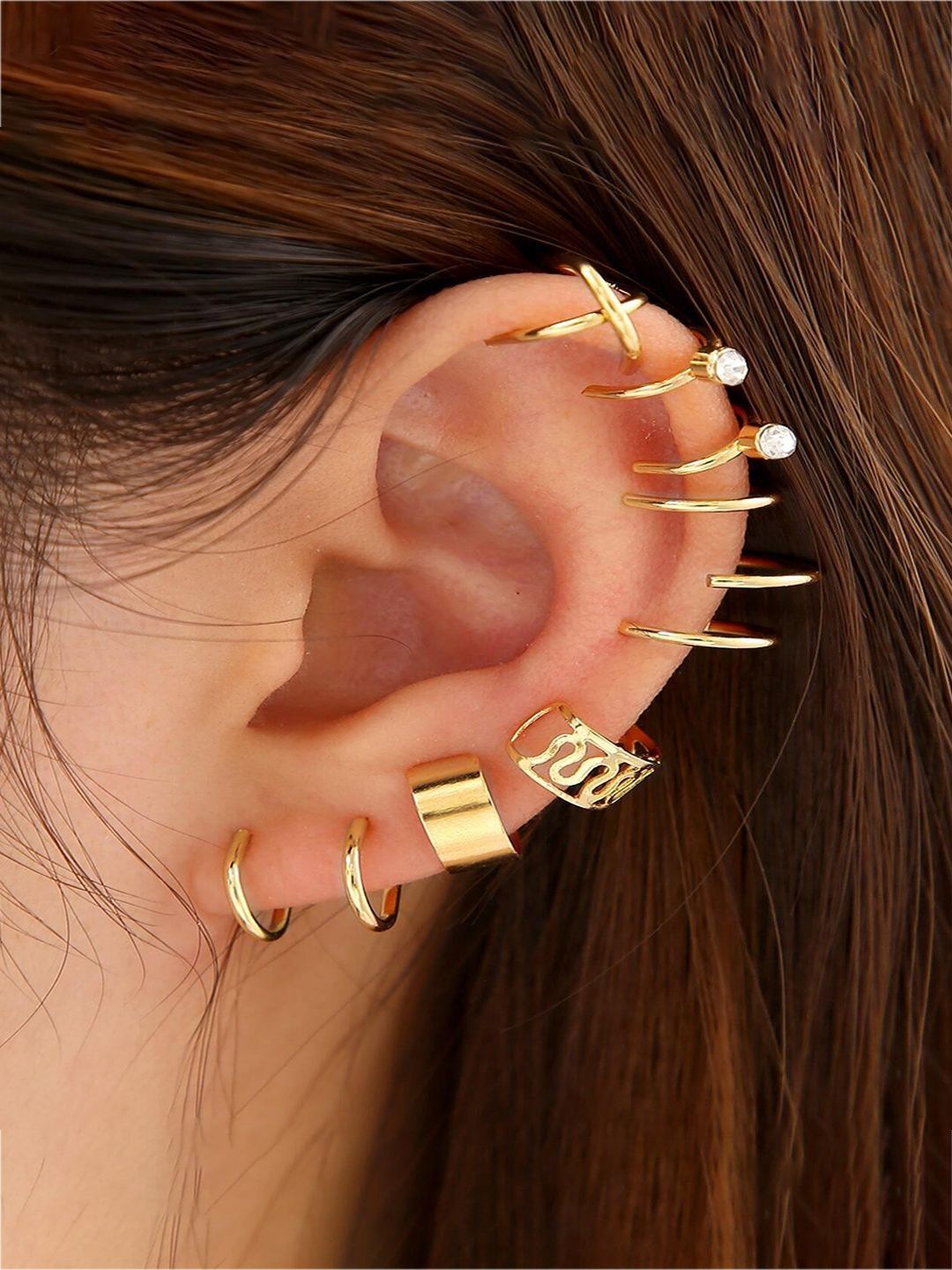 GOLDIWALA Geometric Ear Cuff Earrings-picture-24