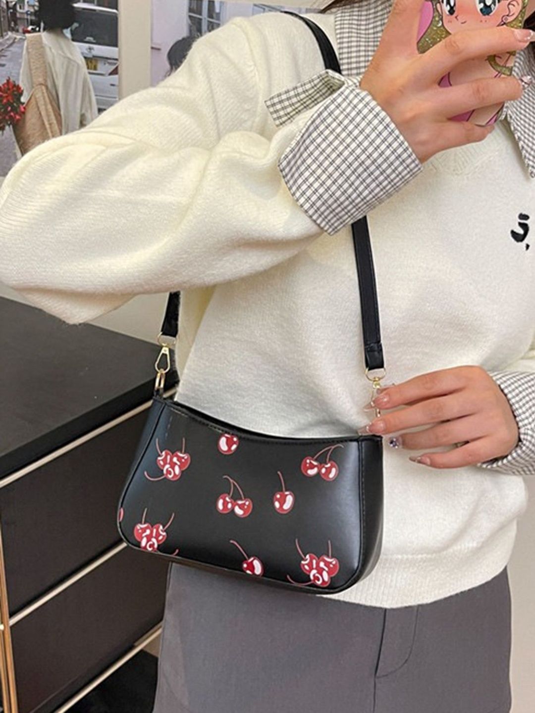 LULU & SKY Printed PU Shoulder Bag-picture-22