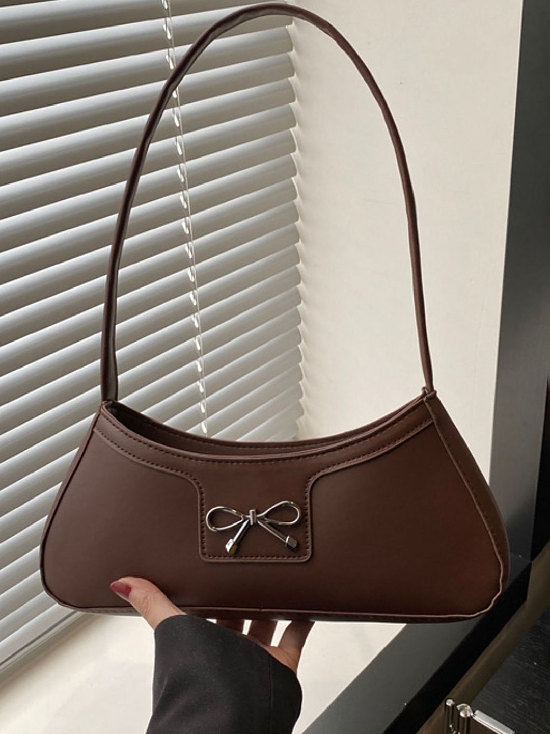 LULU & SKY PU Shoulder Bag with Bow Detail-picture-41
