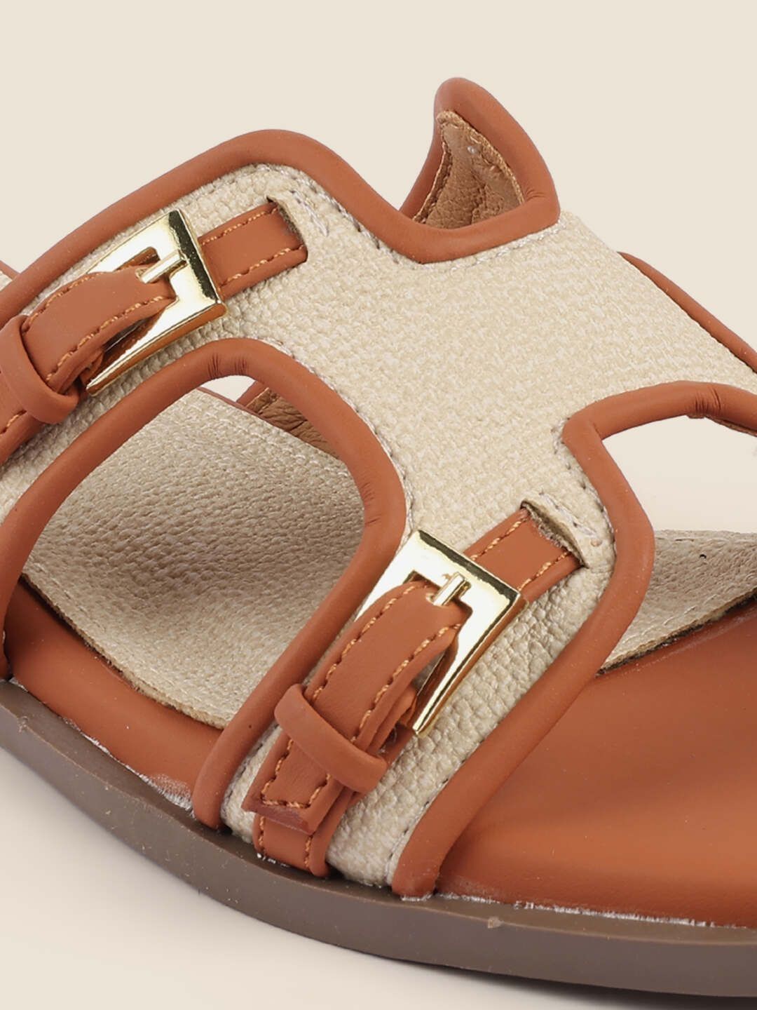 Metro Colourblocked Sandals with Buckles-image-4