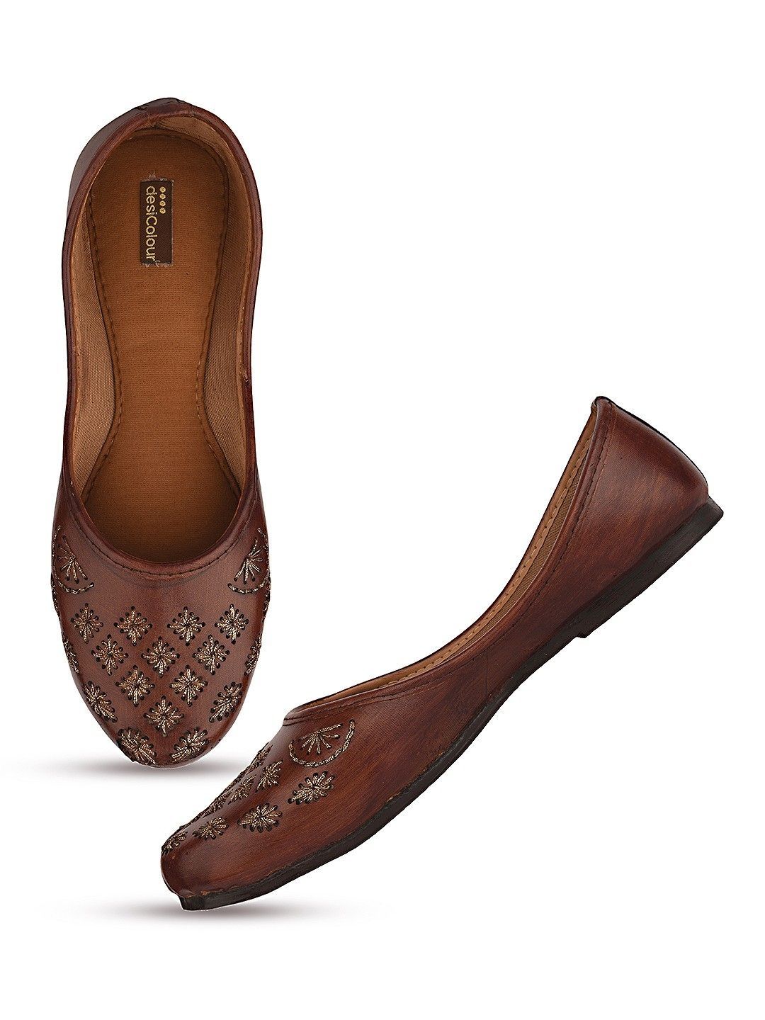 Anouk Women Ethnic Mojaris with Embroidered Flats-image-15