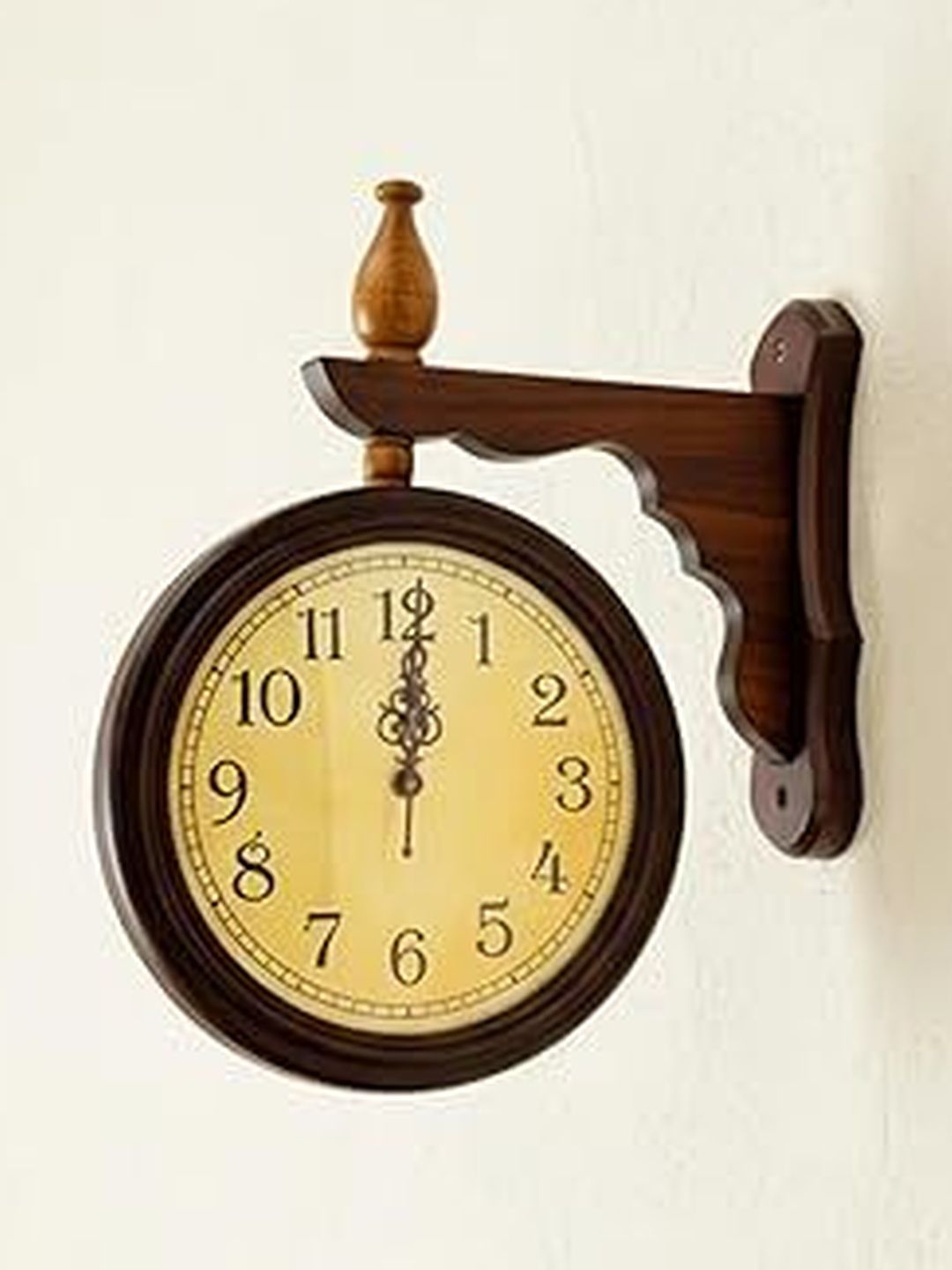 NautiKraft Brown & Brown Vintage Wall Clock-picture-1
