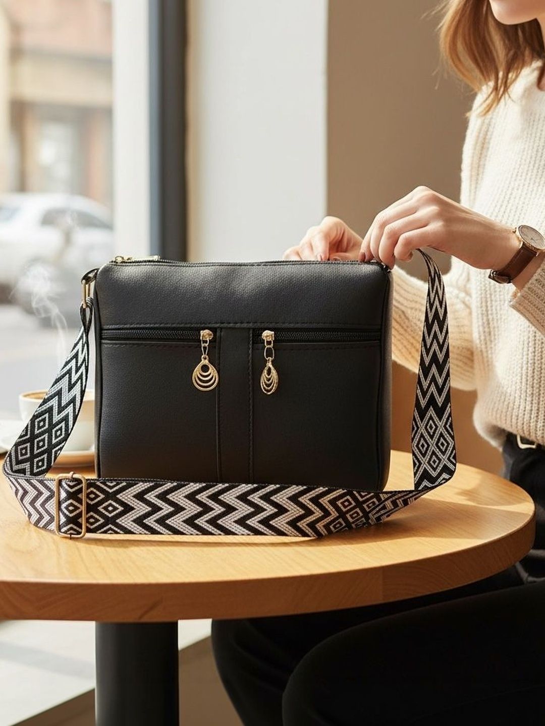 SZN Geometric Sling Bag-image-2