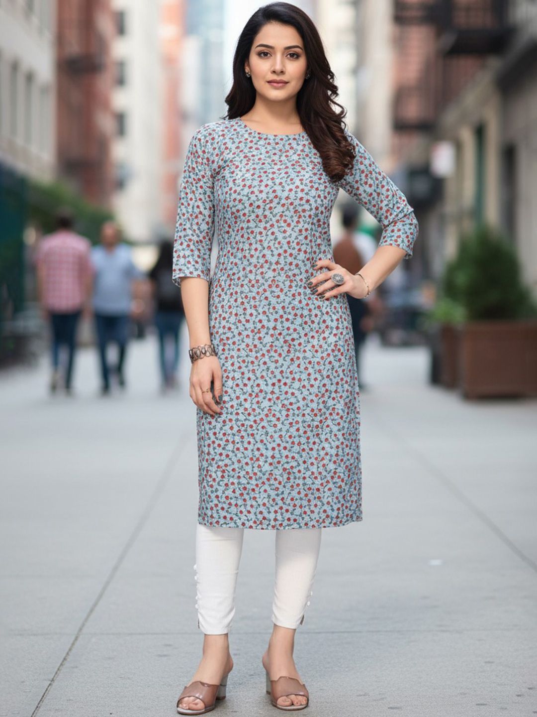 JANKHANA Women Printed Crepe Kurta-picture-33
