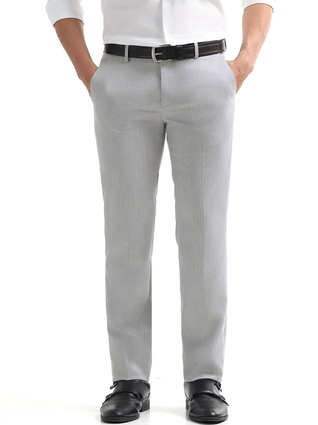 Arrow Men Tapered Fit Trousers-picture-19