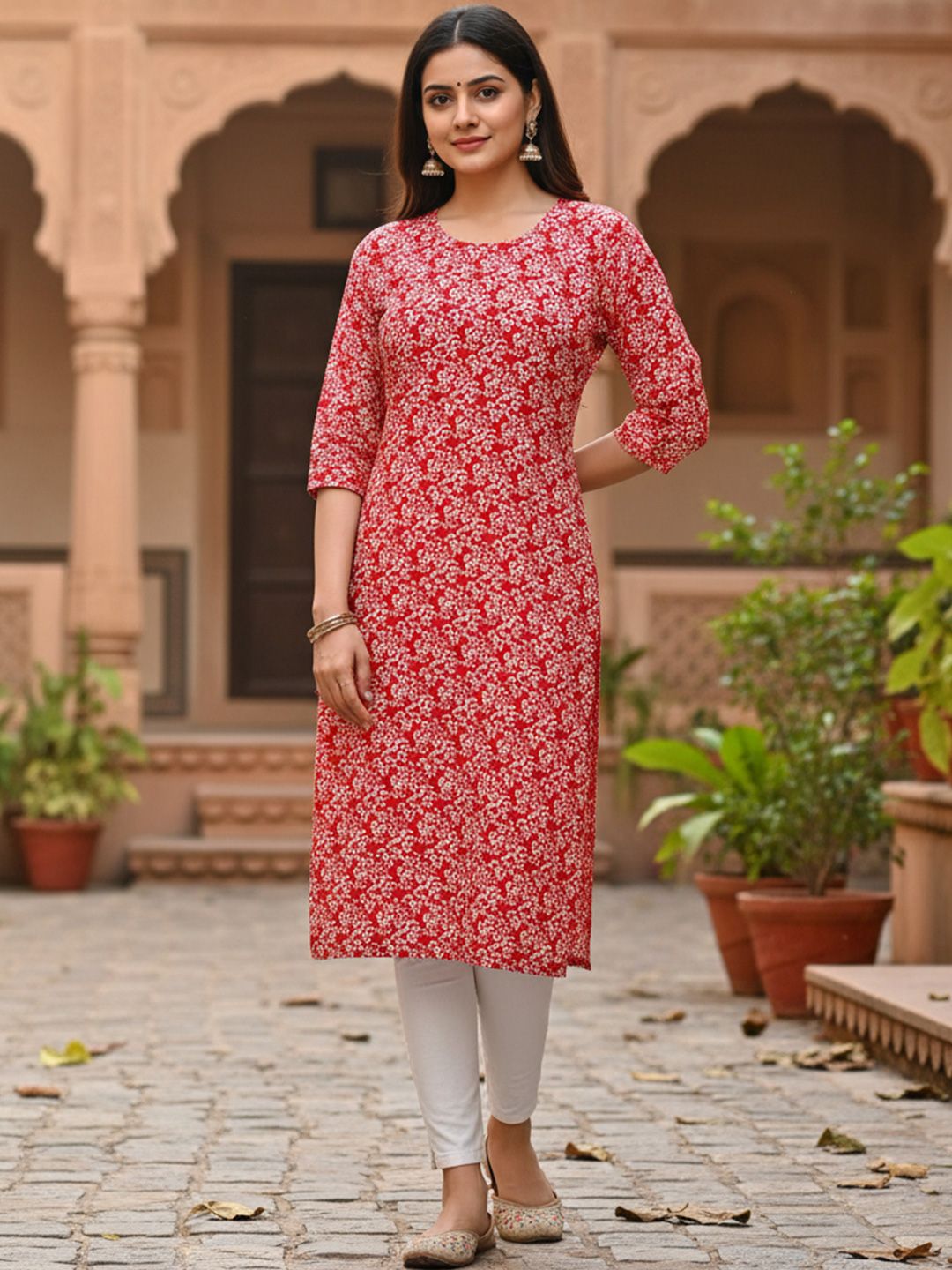 JANKHANA Women Printed Sequinned Crepe Kurta-picture-36