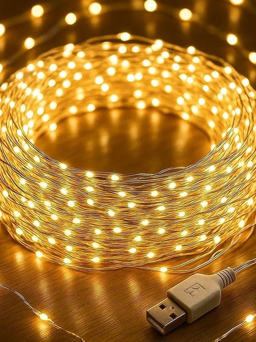 MPROW Yellow Environment Friendly Christmas Rice Shape String Lights-picture-36