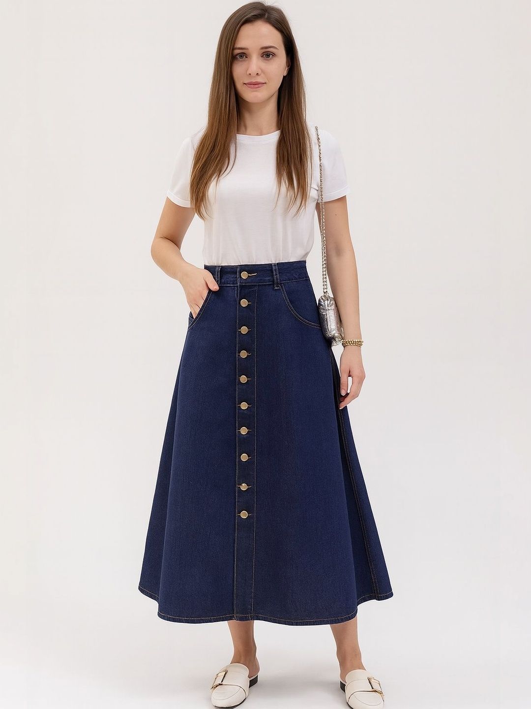 Tripursundari Fashion A-Line Maxi Skirt-picture-43