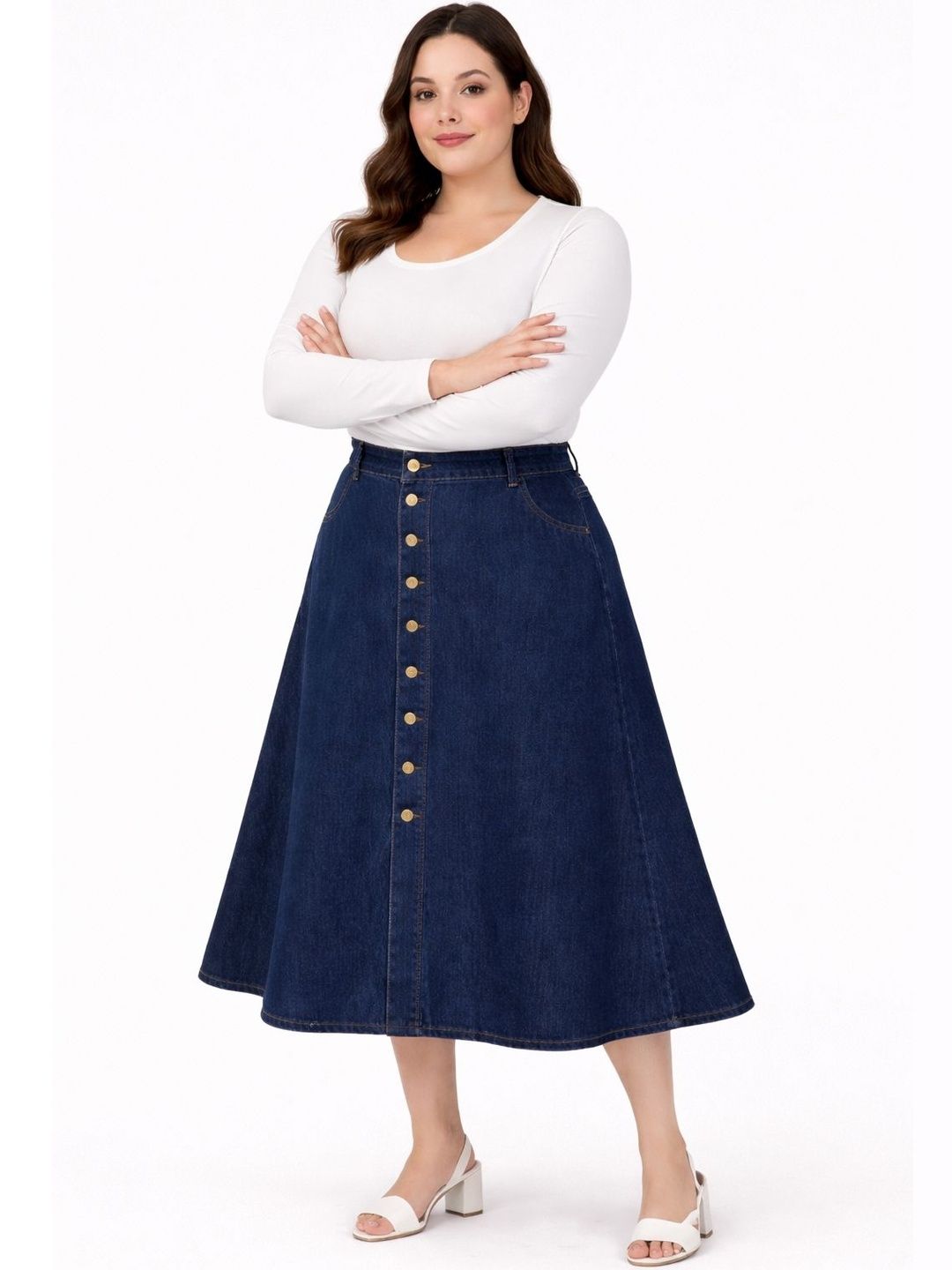 Tripursundari Fashion A-Line Maxi Skirt-picture-16