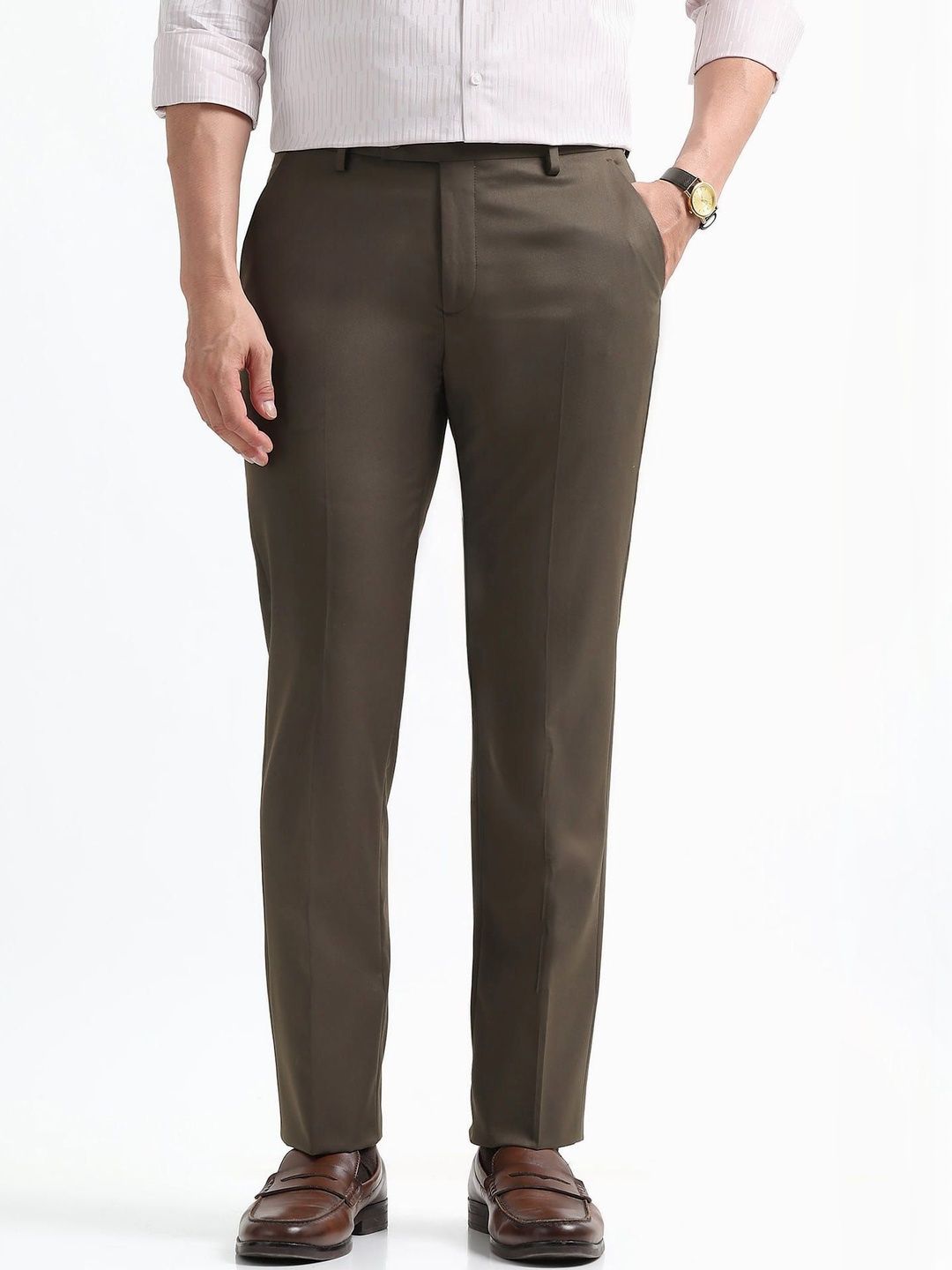 Arrow Men Tapered Fit Trousers-picture-54