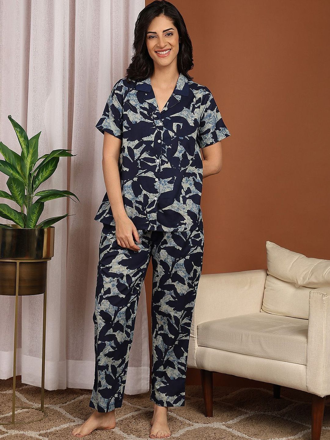 elitrix XENOR Printed Shirt & Trousers Night Suits-picture-33