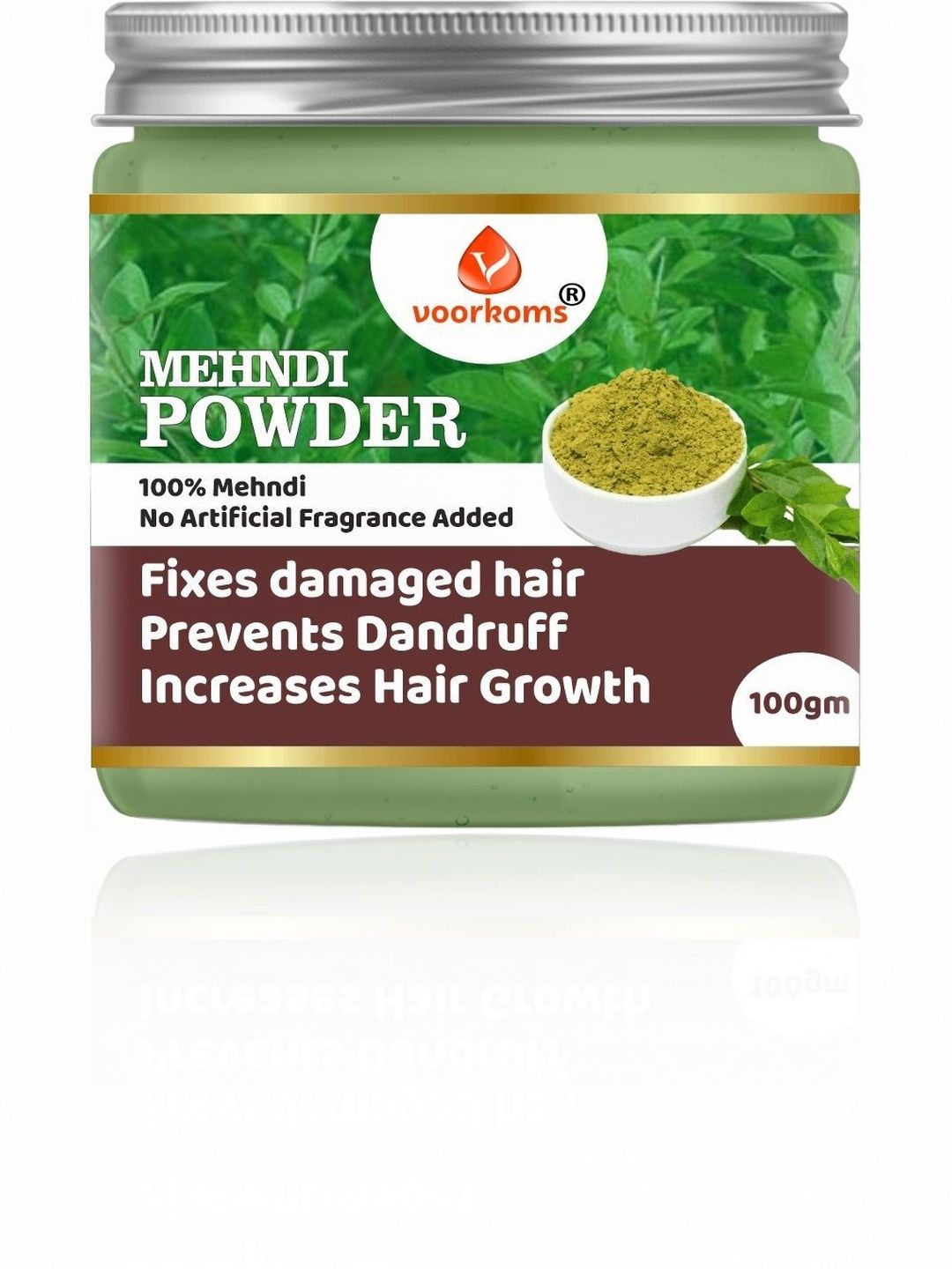 VOORKOMS Mehndi Powder For Hair - 100 g-image-18