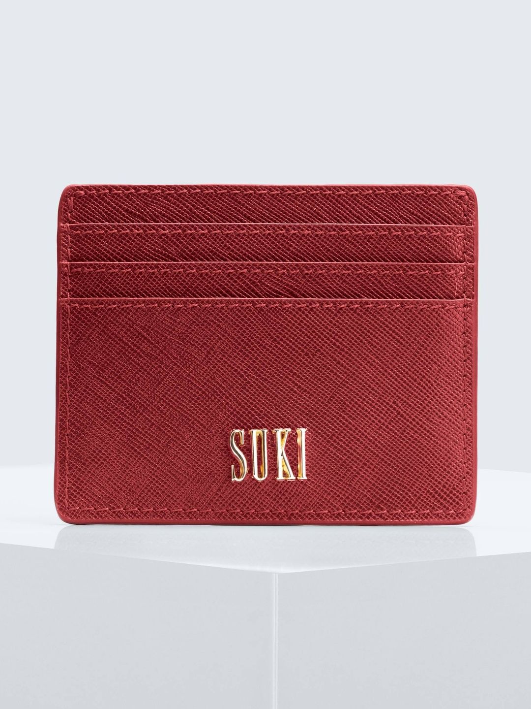 suki Unisex Textured Embellished Leather Card Holder-picture-18