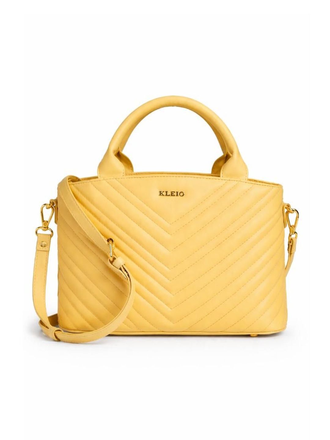 KLEIO Textured PU Bucket Satchel with Quilted-picture-16
