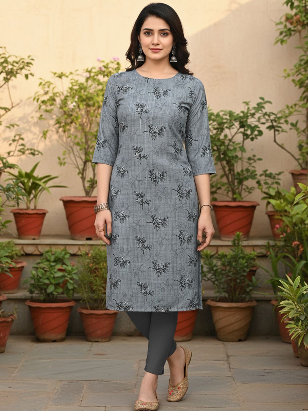 JANKHANA Women Printed Crepe Kurta-picture-58