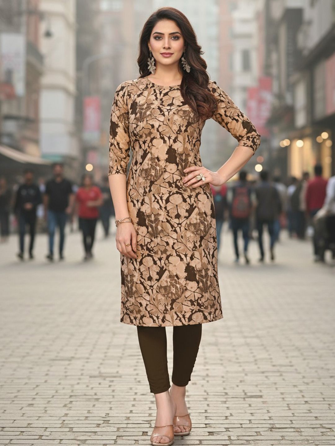 JANKHANA Women Paisley Printed Thread Work Crepe Kurta-picture-30