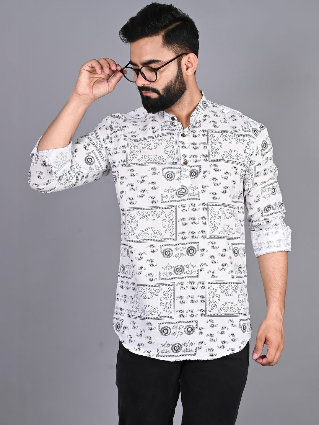 XENOR Men Printed Thread Work Kurta-picture-34