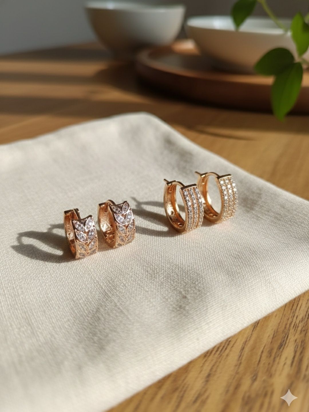 Anouk Geometric Half Hoop Earrings-image-43