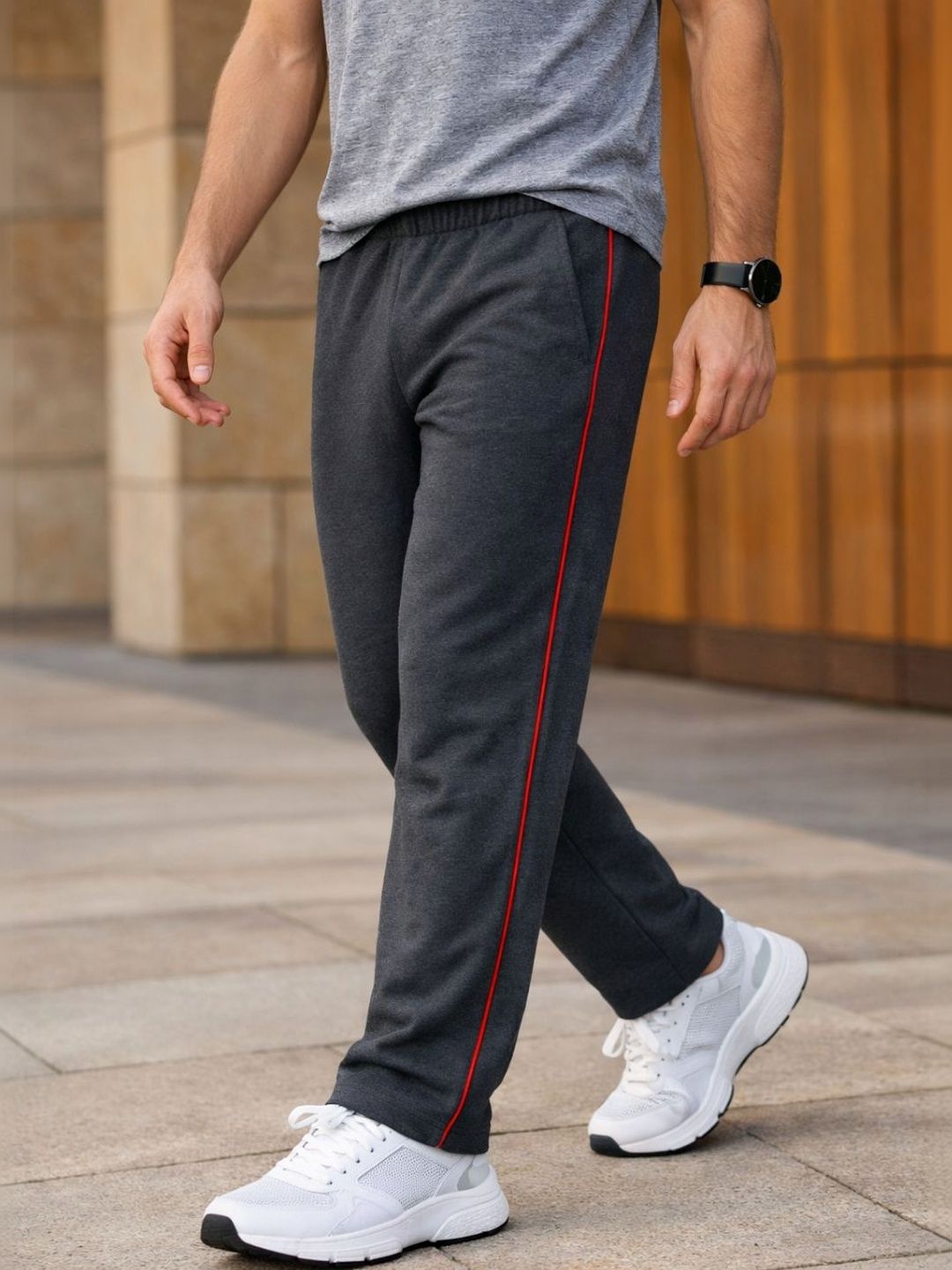 Thisbe Men Striped Cotton Track Pants-picture-41
