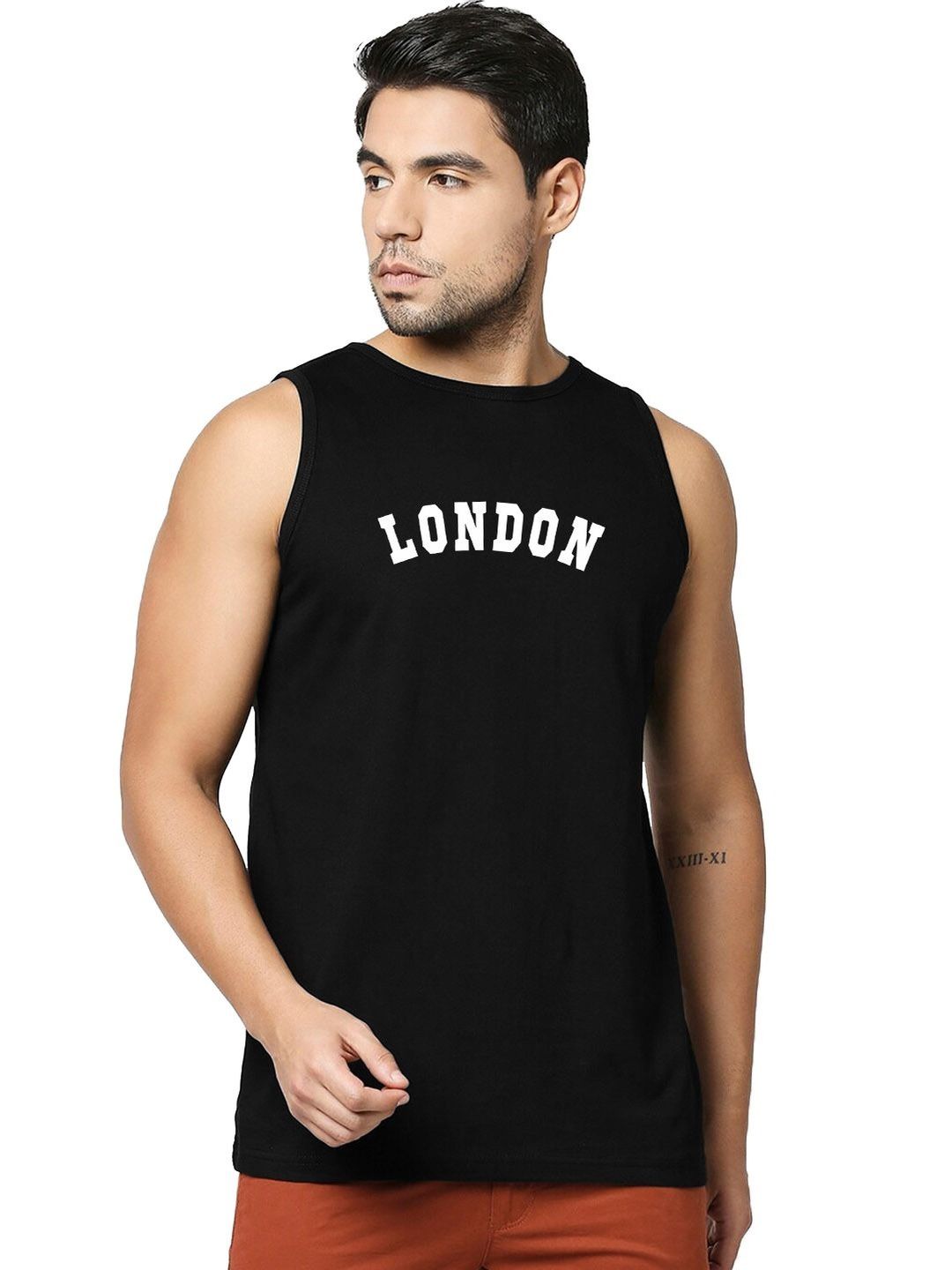 RuledBySun Printed Round Neck Gym Innerwear Vest