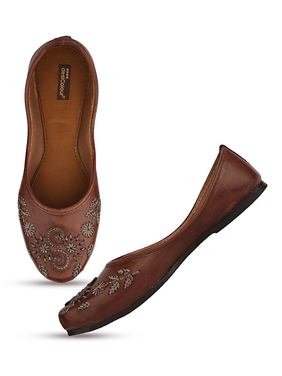 Anouk Women Ethnic Mojaris with Embroidered Flats-picture-37