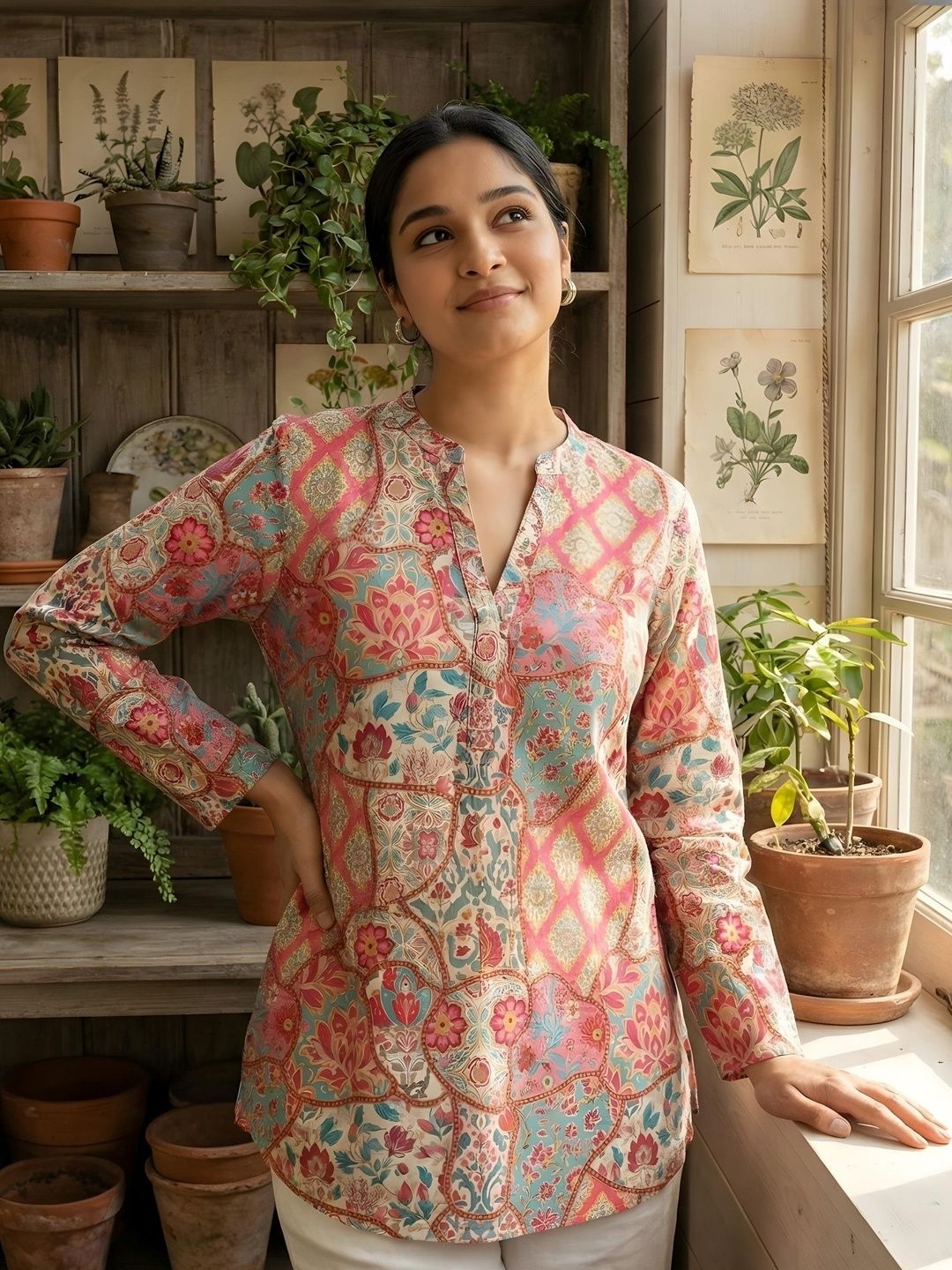 Anouk Mirage Floral Printed Pure Cotton Kurti-picture-19
