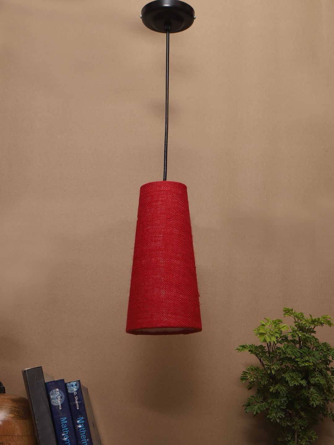 Aura Maroon & Red Textured Iron Traditional Ceiling Lamp-picture-17