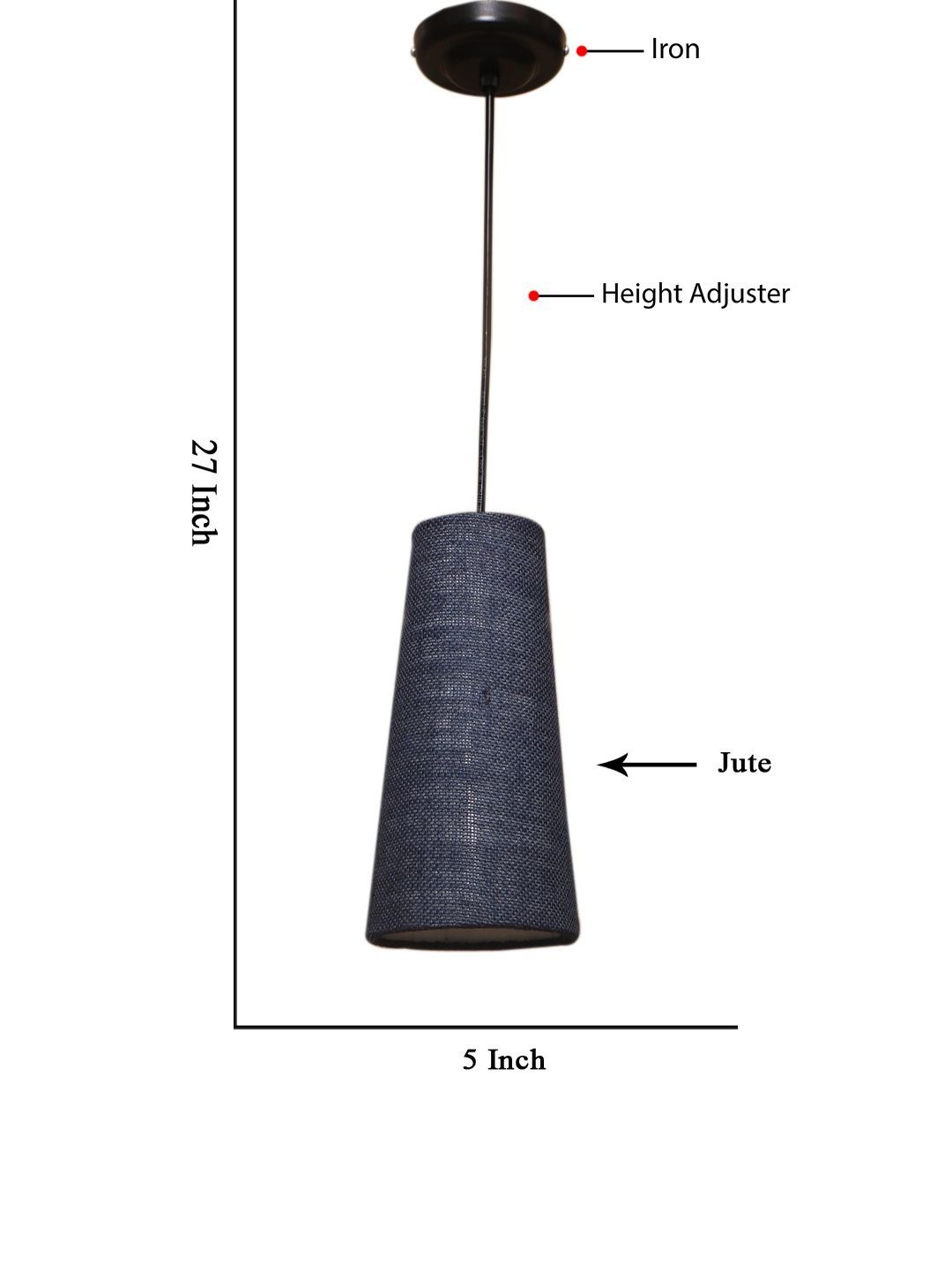 Aura Blue & Navy Blue Textured Iron Ceiling Lamp-picture-51