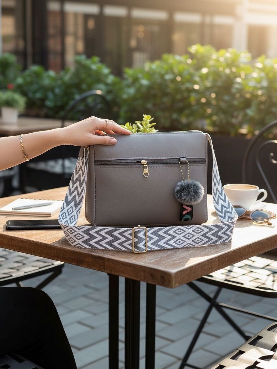 SZN Geometric Colourblocked Sling Bag-image-35