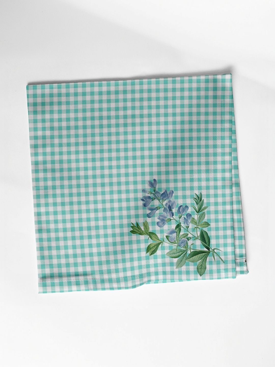 Vargottam 12Pcs Teal-Green & White Printed Cotton Table Napkins-image-24