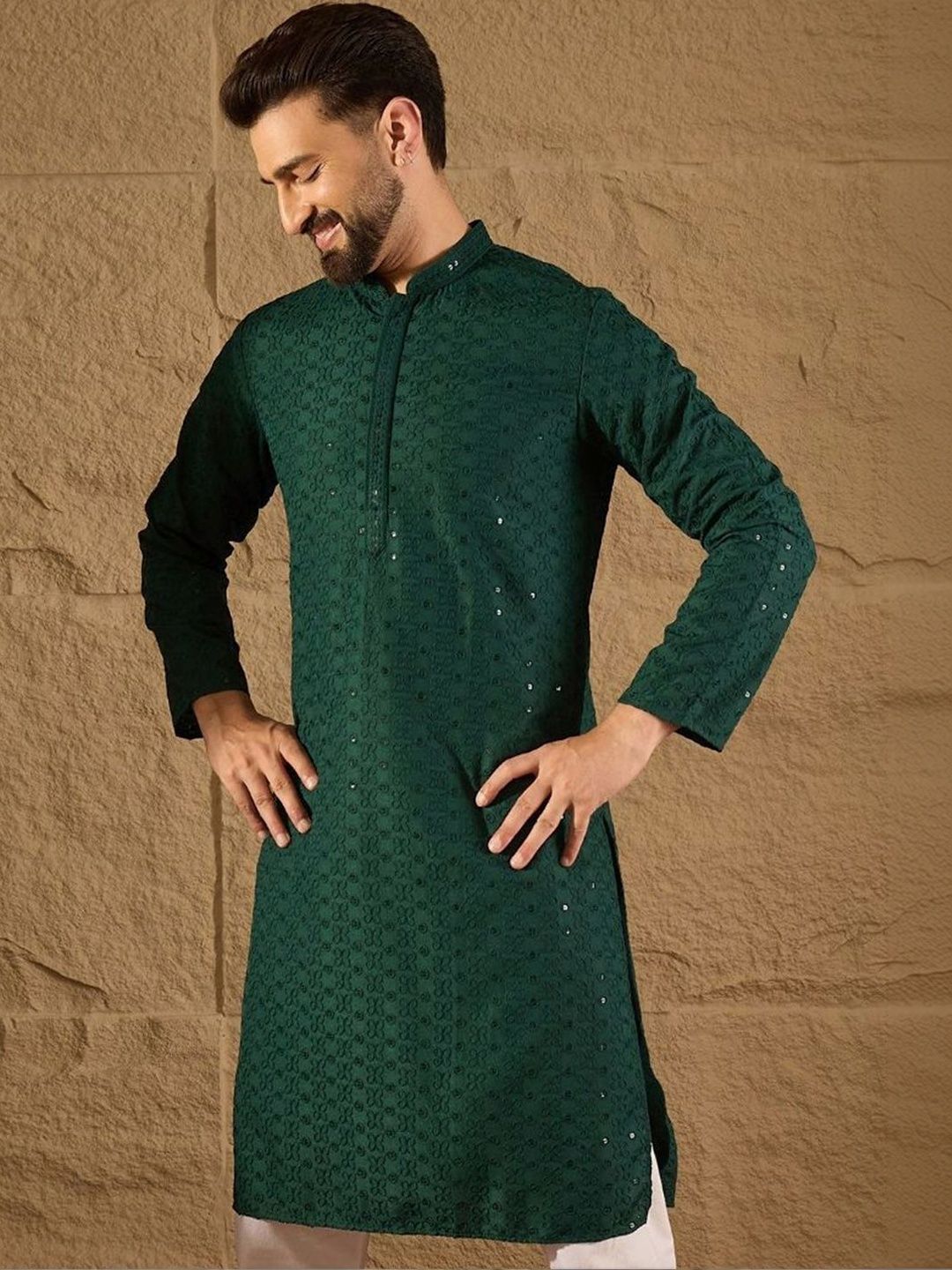 Anouk Mirage Men Embroidered Chikankari Kurta-picture-25