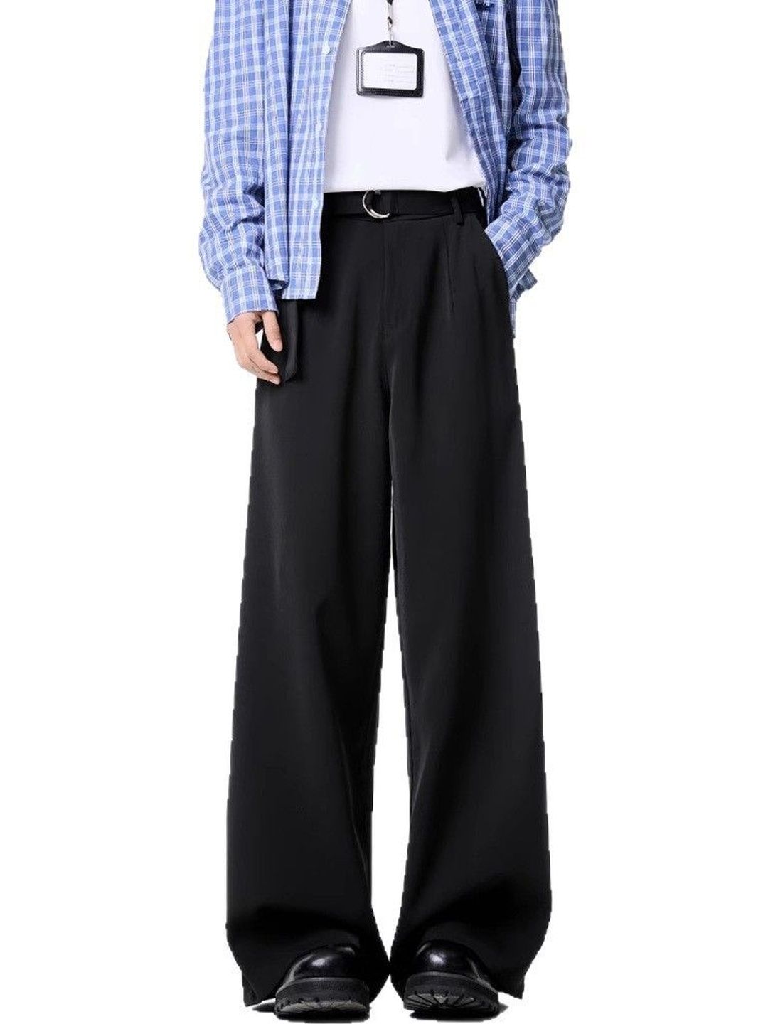 ANDREW HILL Men Loose Fit Easy Wash Pleated Trousers-image-27