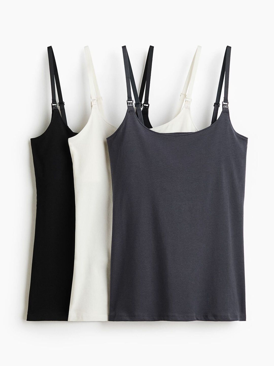 H&M Pack Of 3 Non Padded Camisoles-picture-33