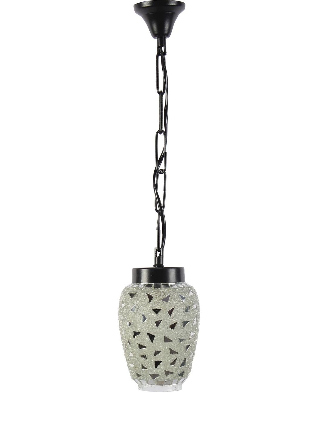 Aura Multicoloured & Grey Textured Glass Ceiling Lamp-image-15