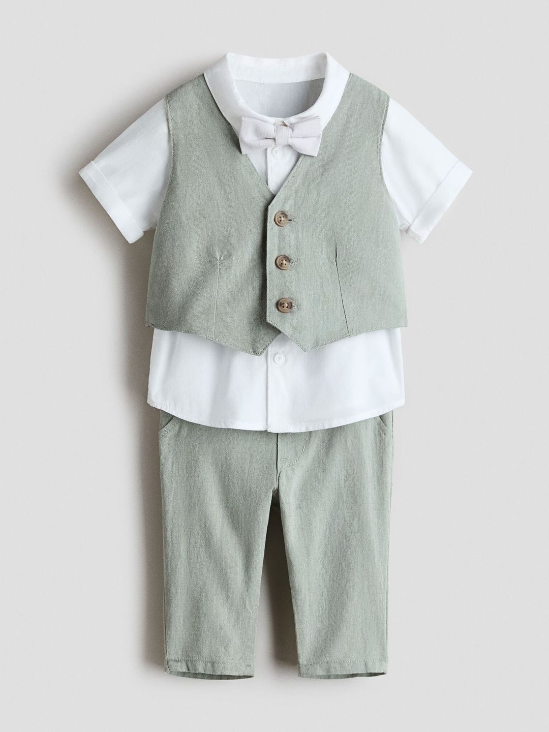 H&M 4-Piece Linen-Blend Dressy Set