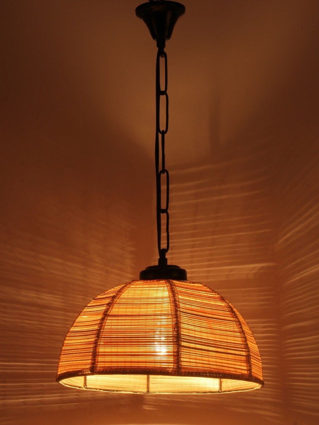 Aura Beige & Multicoloured Textured Ceiling Lamp-image-15