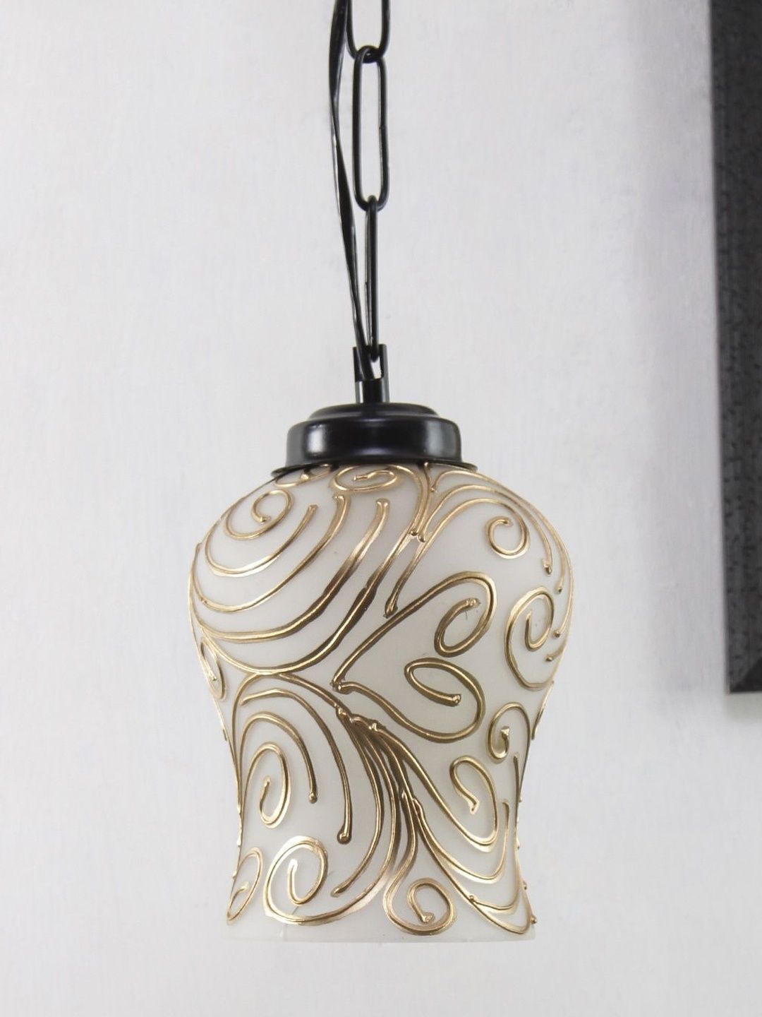 Aura Multicoloured & White Printed Glass Ceiling Lamp-picture-19