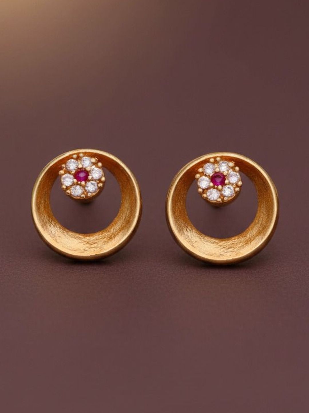 Sangria American Diamond Stone Studded Studs Earrings-picture-36