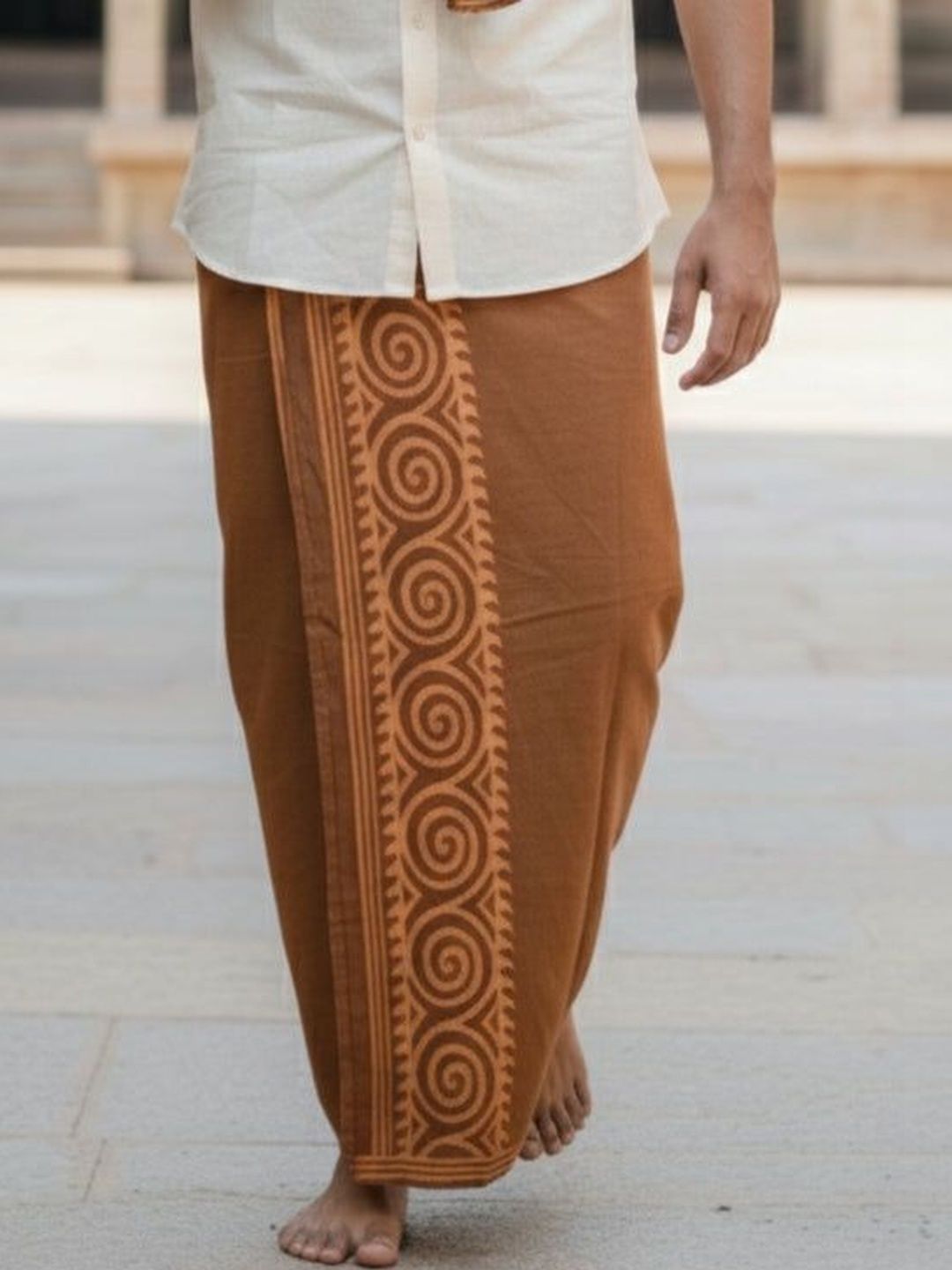 CRYSTAL HEAL Men Printed Cotton Dhoti Dhotis-picture-20