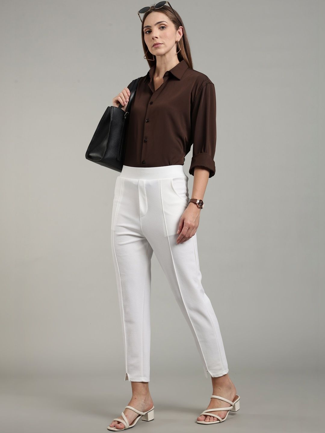 SWADESI STUFF Women Relaxed Easy Wash Trousers-picture-50
