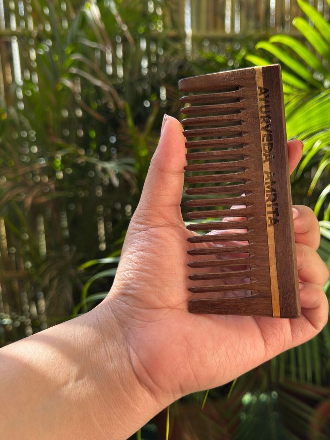 Ayurveda Amrita Sheesham, Rosewood Detangle Wood Comb-picture-28