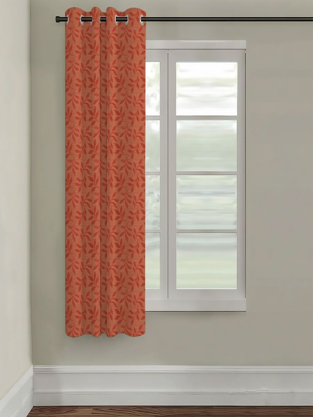 Aura Brown Floral Room Darkening Door Core-image-32