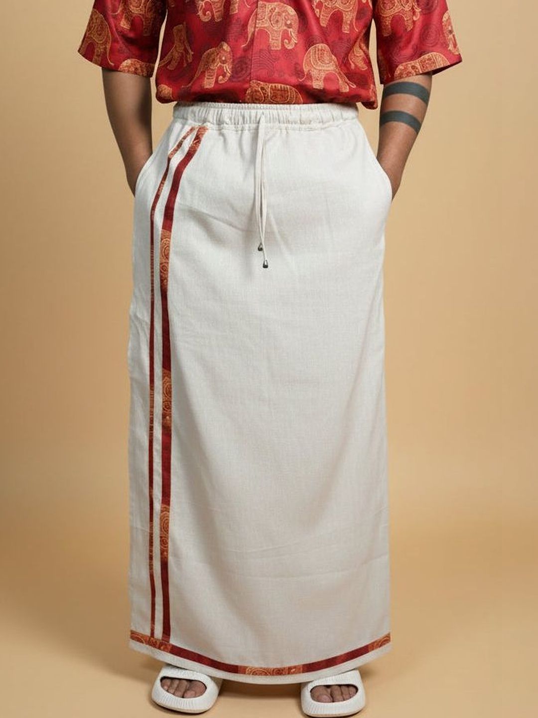 NIRMAL ONLINE Striped Cotton Dhoti-picture-28