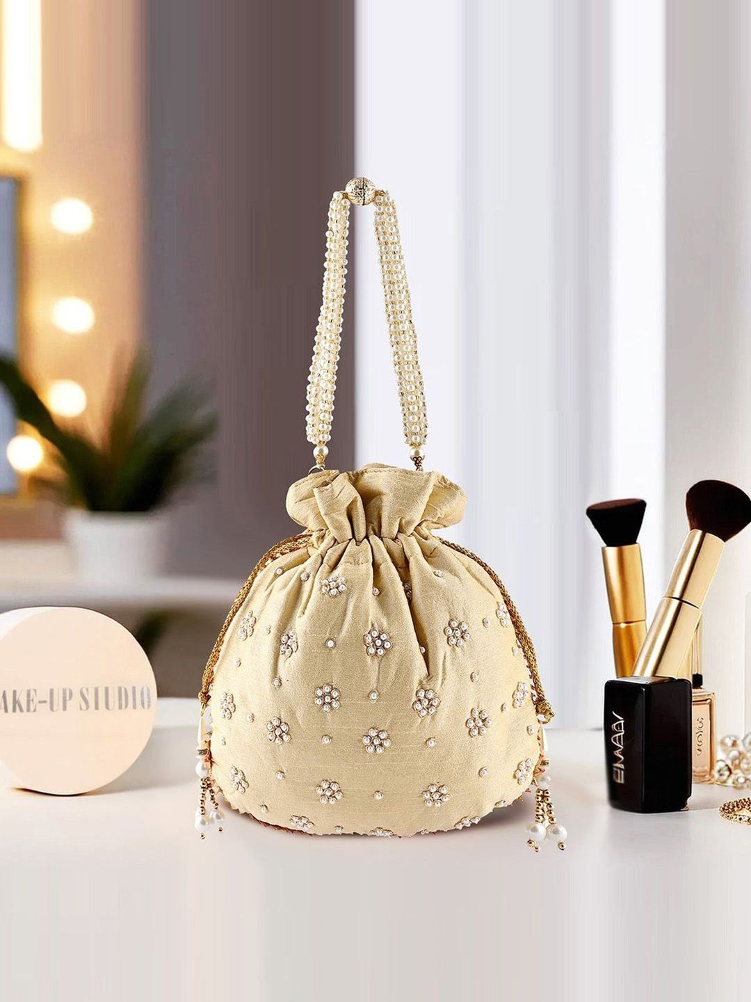 HOMESTIC Unisex Embellished Potli Clutch-picture-24