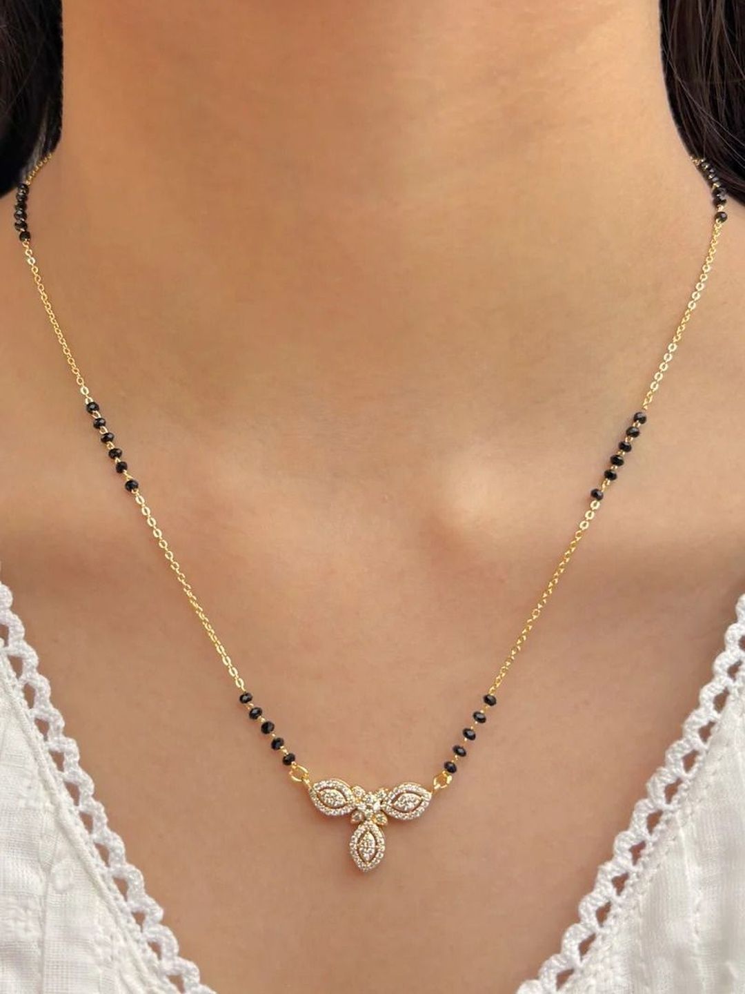 Zeraki Jewels Gold-Plated Artificial Stones and Beads Mangalsutra-picture-26
