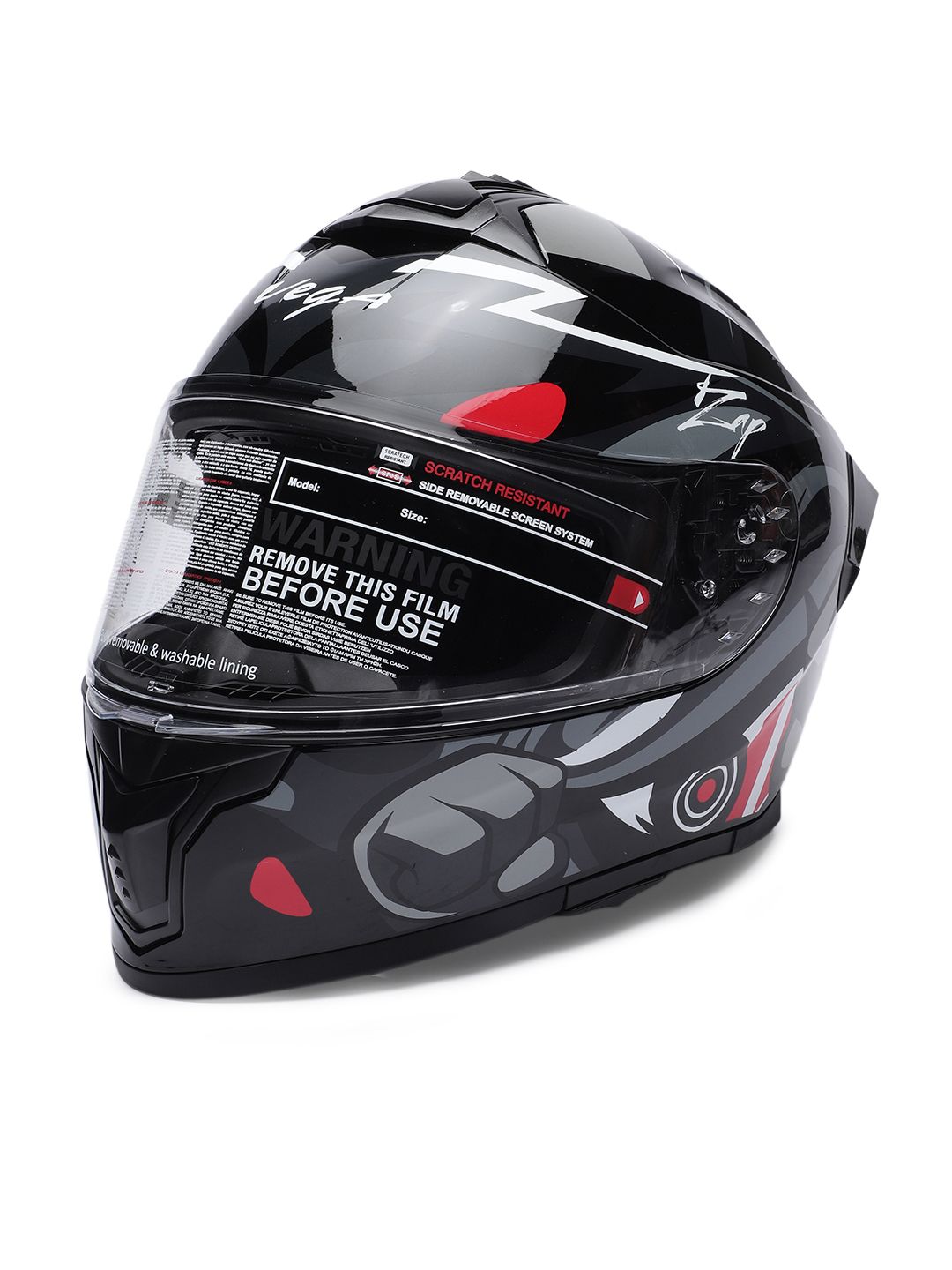 VEGA Zap Dude D/V ISI and DOT Certified Full Face Helmet